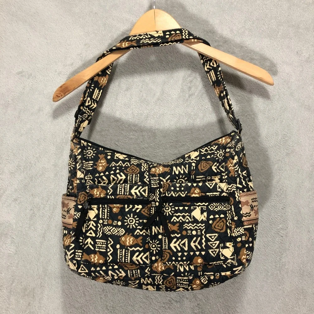 Boho Hobo‎ Bag Aztec Print Shoulder Bag Quilted Purse Naples Bag Co.